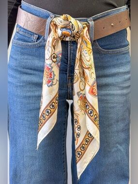 Dylan Designs  Patterned Silk Scarf Belt